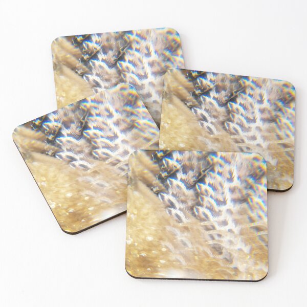 Item preview, Golden Honeycomb & Coral: Luminous Microscopic Textures & Prismatic Light Art designed and sold by ElionSolis.