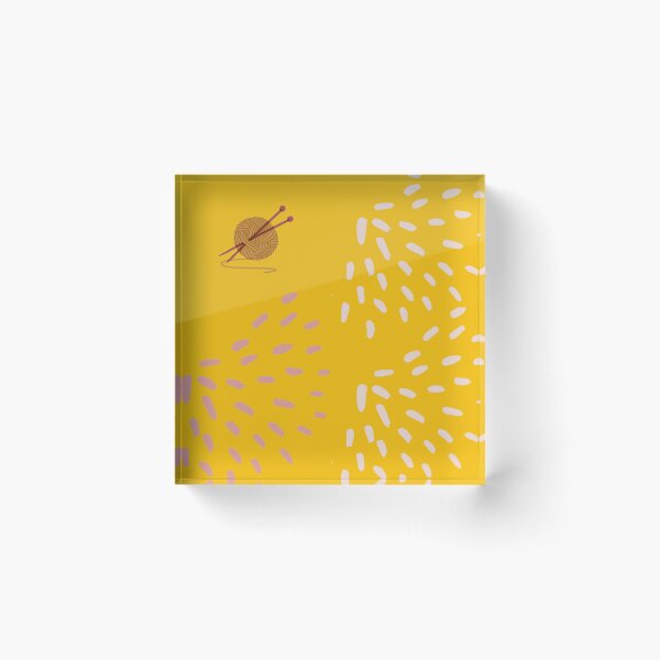 Item preview, Yarn Fan: Mustard Knitting Vibe by PanaluPrint designed and sold by PanaluPrint .