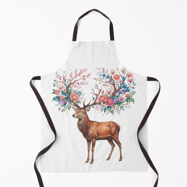 Item preview, Botanical Stag with Floral Antlers designed and sold by ImageryLoom.