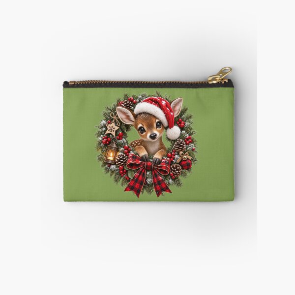 Item preview, Cute Christmas Baby Deer Holiday Wreath designed and sold by HippyRikky.