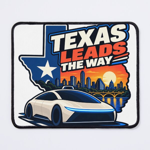 Item preview, Texas Leads The Way - Austin Skyline Self-Driving Car Design designed and sold by Kenzie & Co.