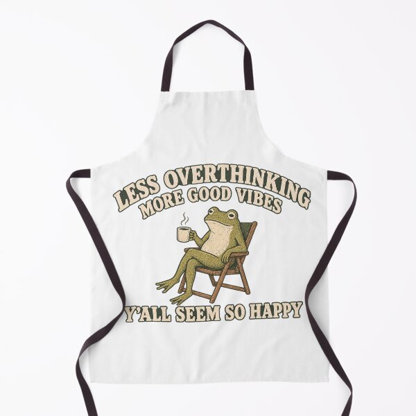 Item preview, Less Overthinking More Good Vibes Vintage Frog designed and sold by mik lor.