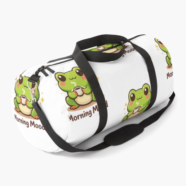 Item preview, Morning Mood Frog – Cute Kawaii Coffee Lover Design designed and sold by Sarssal.