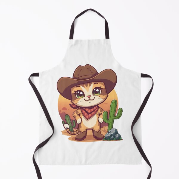 Item preview, Cute Cowboy Cat Western Desert Cactus designed and sold by yuki-hana.