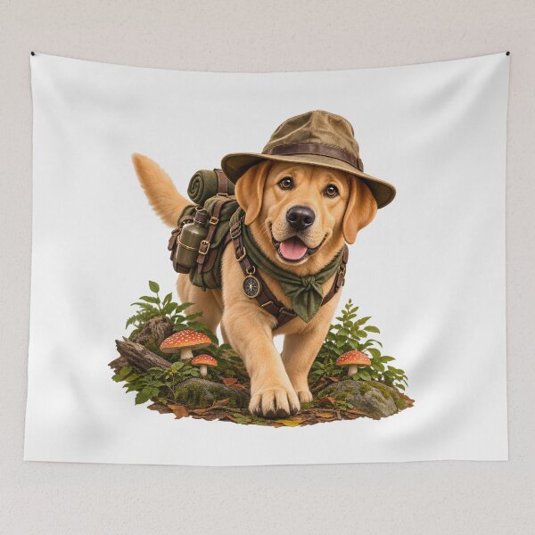 Item preview, Labrador Forest Explorer Adventure Dog designed and sold by builtforyou.