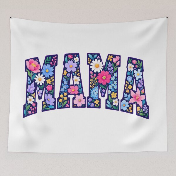 Item preview, Colorful Floral MAMA | Cute Spring Mom Design designed and sold by MamaTeesunder20.