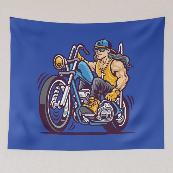Item preview, Long Hair Biker – Born to Ride Motorcycle Rebel designed and sold by MerlinWear.