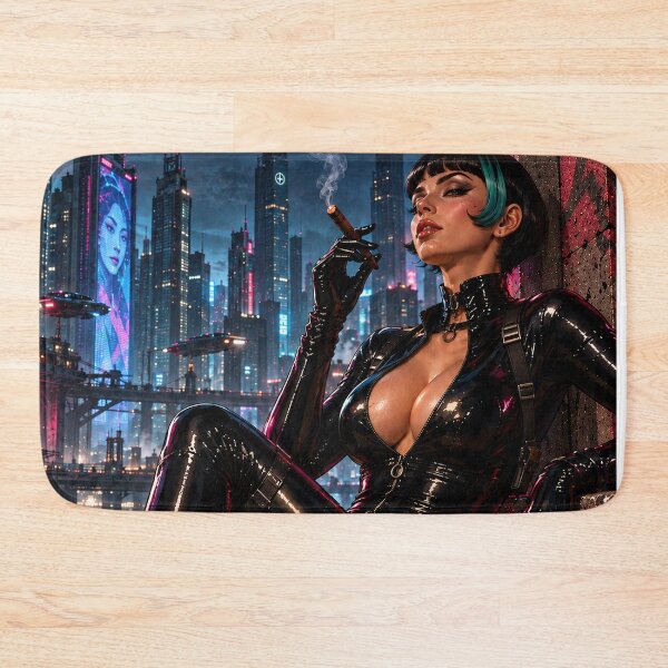 Item preview, Cyberpunk Femme Fatale in Neon Rain designed and sold by obstinator.