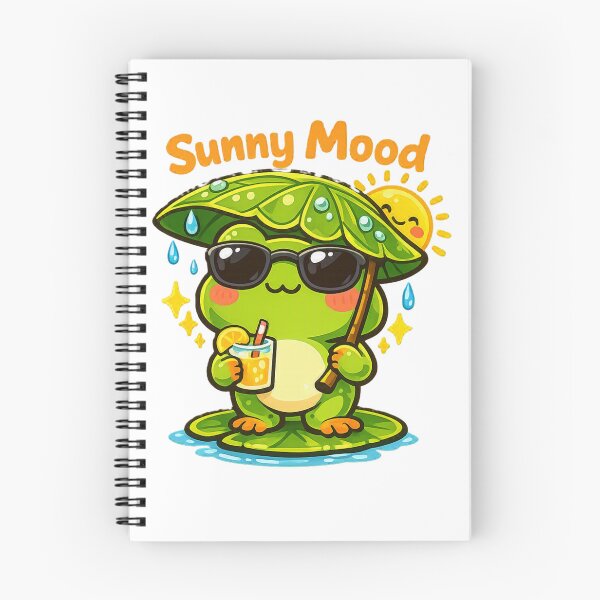Item preview, Sunny Mood Frog – Cute Kawaii Summer Vibes Design designed and sold by Sarssal.