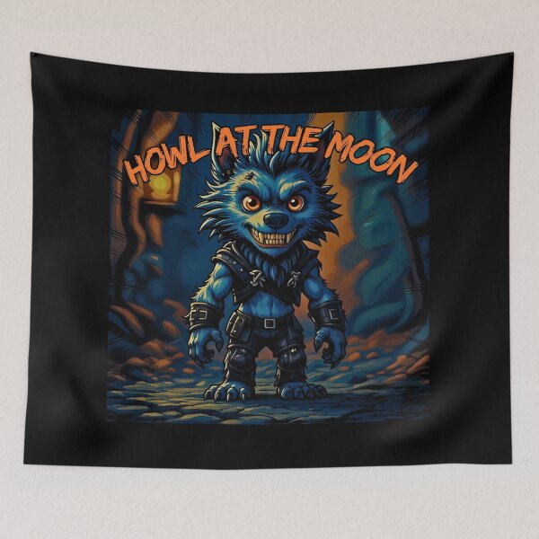 Item preview, Chibi Werewolf – “Howl at the Moon” Halloween Fan Art designed and sold by AADesigns42.