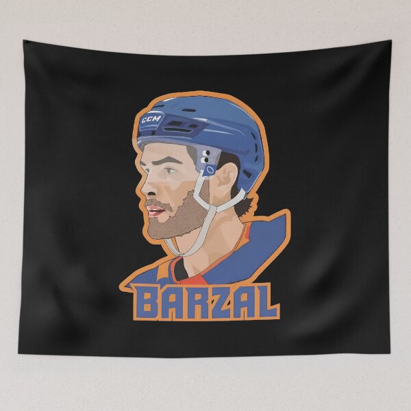Item preview, Barzal Hockey Player Portrait Illustration designed and sold by KarenScheideman.