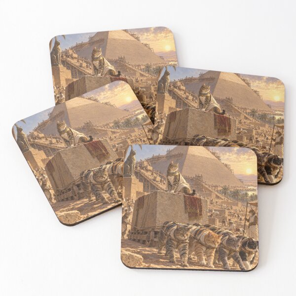 Item preview, Cats Building a Monumental Pyramid designed and sold by Ocelot-T.