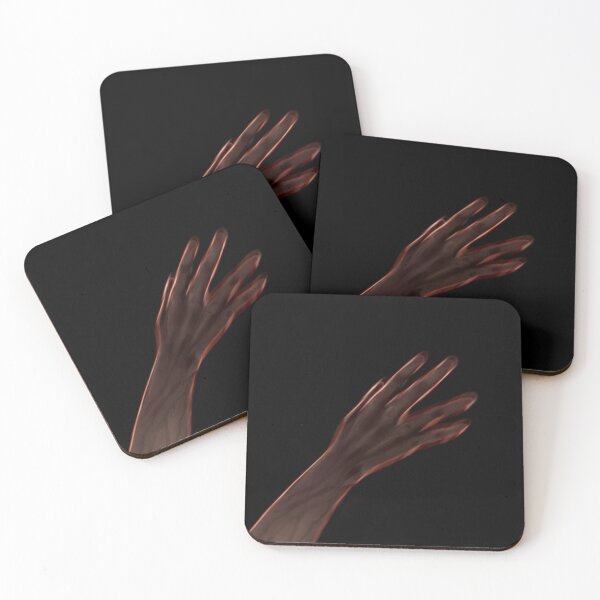 Item preview, Glowing human hand reaching out into dark abstract background designed and sold by a1-x.