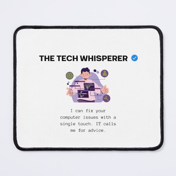 Item preview, The Tech Whisperer Funny Office IT Design designed and sold by Anita Ohulo.