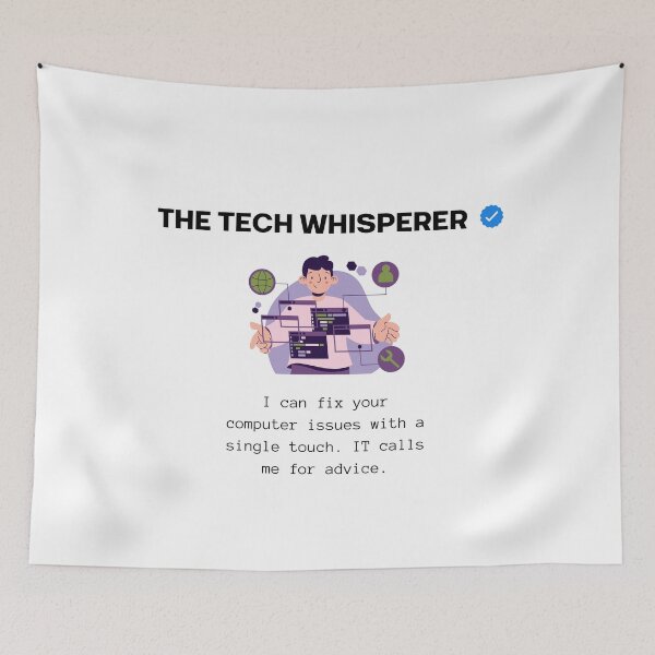 Item preview, The Tech Whisperer Funny Office IT Design designed and sold by Anita Ohulo.