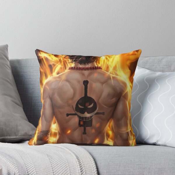 Item preview, Ace back view with Whitebeard tattoo surrounded by flames designed and sold by a1-x.