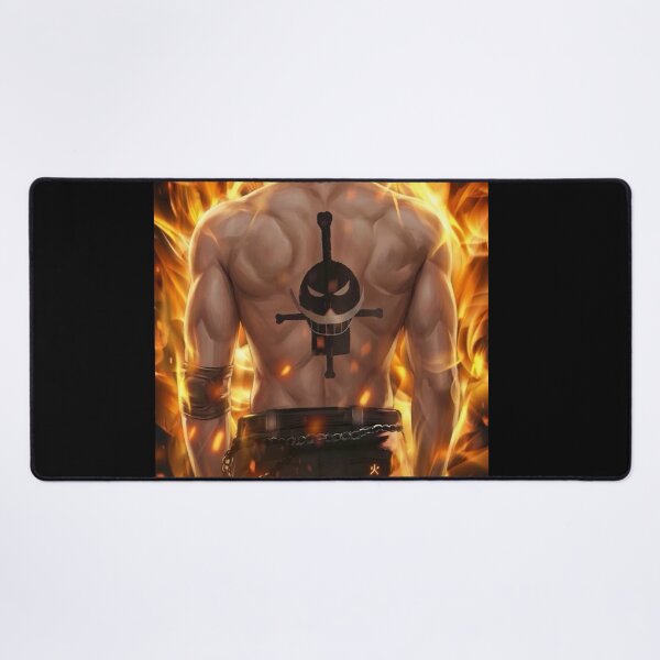 Item preview, Ace back view with Whitebeard tattoo surrounded by flames designed and sold by a1-x.