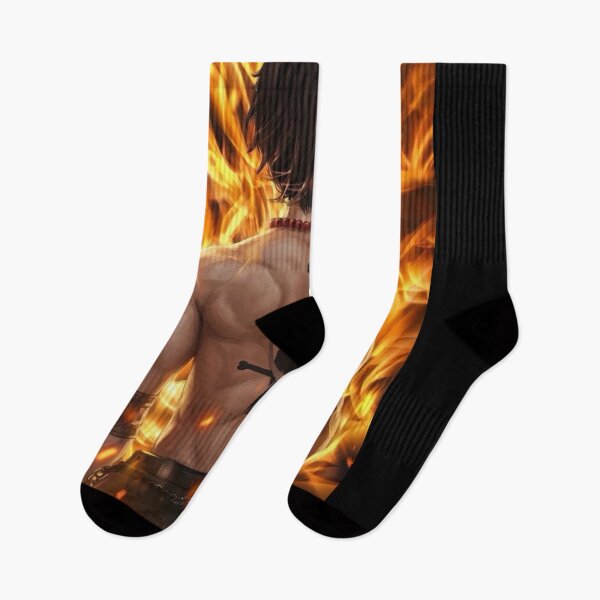 Item preview, Ace back view with Whitebeard tattoo surrounded by flames designed and sold by a1-x.