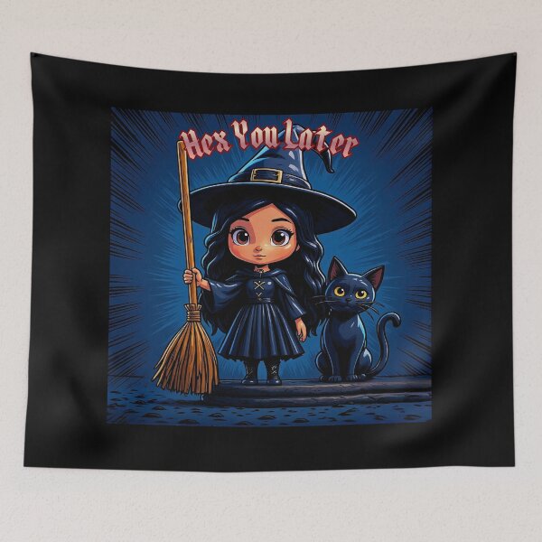 Item preview, Chibi Witch – “Hex You Later” Halloween Fan Art designed and sold by AADesigns42.