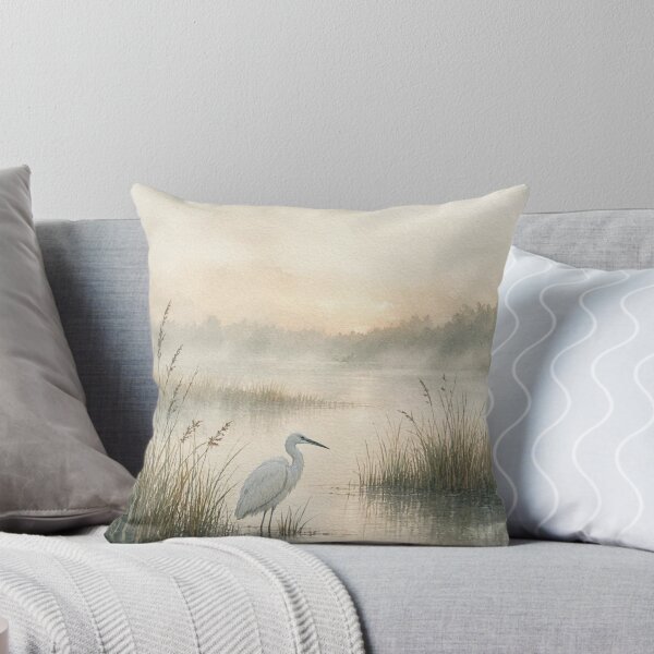 Item preview, Vintage Heron in Marsh Wall Art designed and sold by ShieldRockPrints.