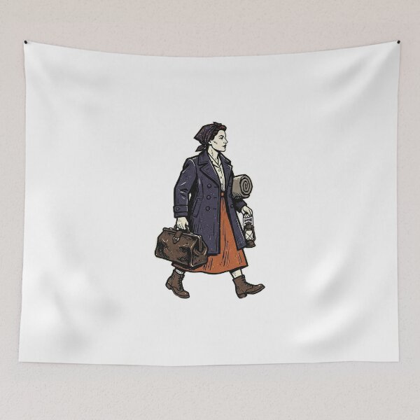 Item preview, Retro Midwife Moon Satchel Woodcut designed and sold by eduardoroa22.