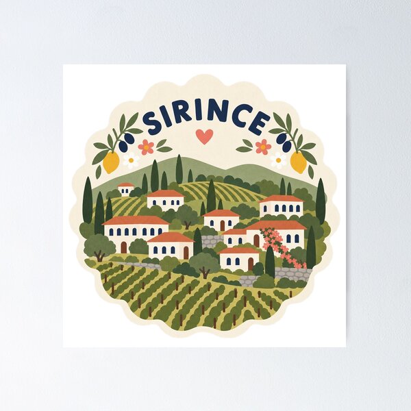 Item preview, Sirince Turkey Travel Souvenir Modern Folk Art designed and sold by VisualArtsOasis.