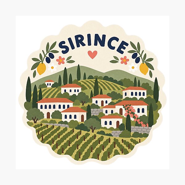 Item preview, Sirince Turkey Travel Souvenir Modern Folk Art designed and sold by VisualArtsOasis.