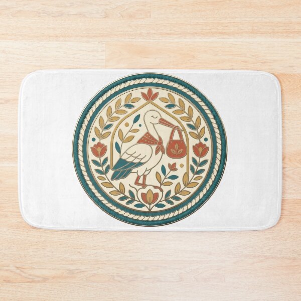 Item preview, Midwife Stork Enamel Badge designed and sold by eduardoroa22.