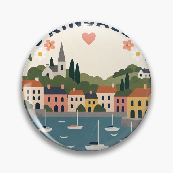 Item preview, Kinsale Ireland Travel Souvenir Modern Folk Art designed and sold by VisualArtsOasis.