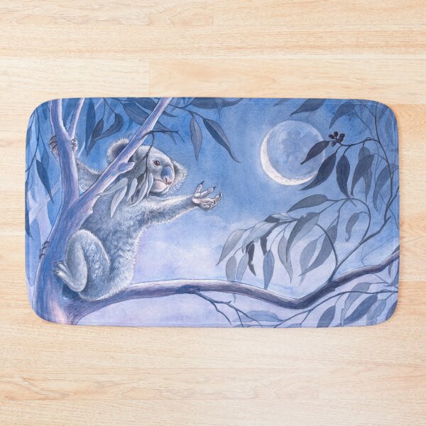 Item preview, Koala - Reach for the Moon - whimsical wildlife watercolour designed and sold by Nadya Neklioudova.