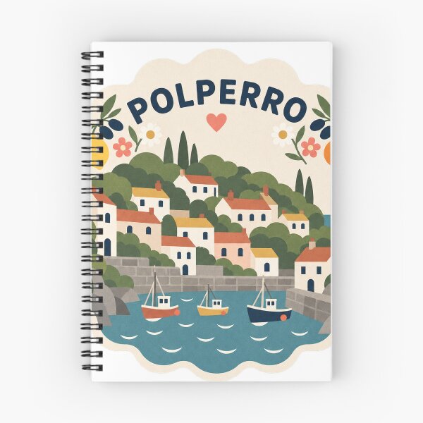 Item preview, Polperro England Travel Souvenir Modern Folk Art designed and sold by VisualArtsOasis.