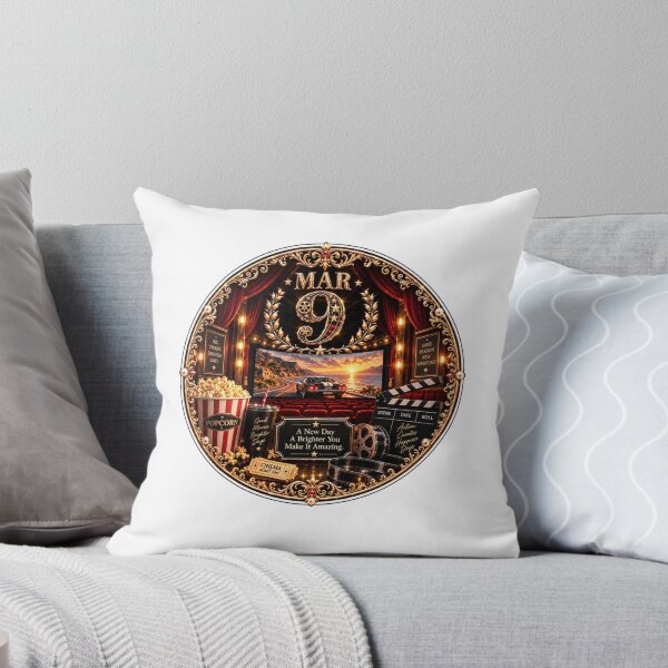 Item preview, March 9 Action Cinema Birthday Design designed and sold by LunaMoments.