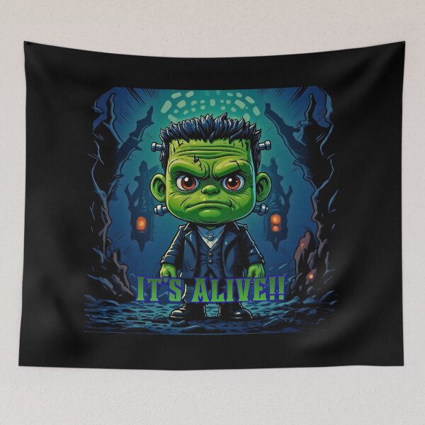 Item preview, Chibi Frankenstein – “It’s Alive!!” Halloween Fan Art designed and sold by AADesigns42.