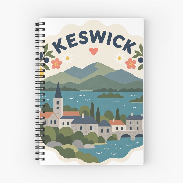 Item preview, Keswick England Travel Souvenir Modern Folk Art designed and sold by VisualArtsOasis.