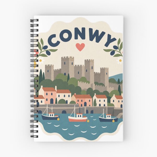 Item preview, Conwy Wales Travel Souvenir Modern Folk Art designed and sold by VisualArtsOasis.