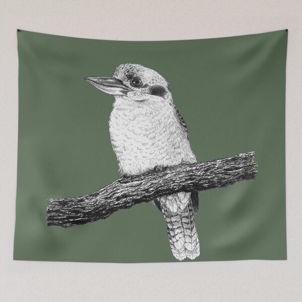 Item preview, Kookaburra drawing designed and sold by Nadya Neklioudova.