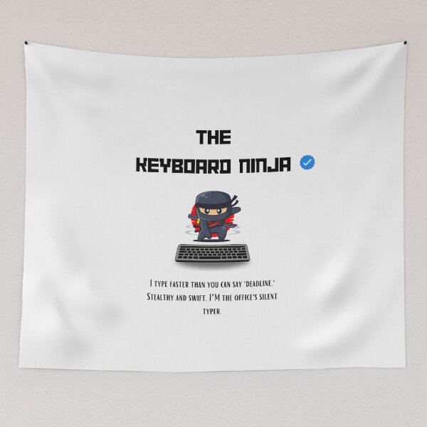 Item preview, The Keyboard Ninja Fast Typist Office Design designed and sold by Anita Ohulo.