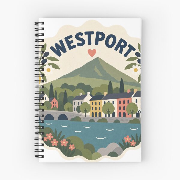 Item preview, Westport Ireland Travel Souvenir Modern Folk Art designed and sold by VisualArtsOasis.