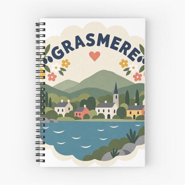 Item preview, Grasmere England Travel Souvenir Modern Folk Art designed and sold by VisualArtsOasis.
