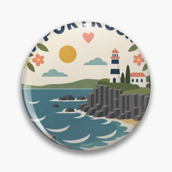 Item preview, Portrush Northern Ireland Travel Souvenir Modern Folk Art designed and sold by VisualArtsOasis.