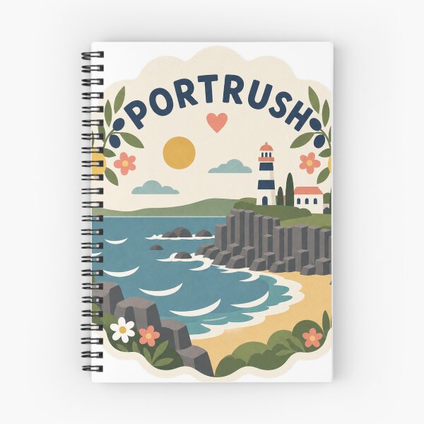 Item preview, Portrush Northern Ireland Travel Souvenir Modern Folk Art designed and sold by VisualArtsOasis.