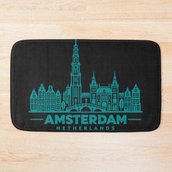 Item preview, Amsterdam Netherlands Line Art Skyline Poster designed and sold by CMYKStudio.