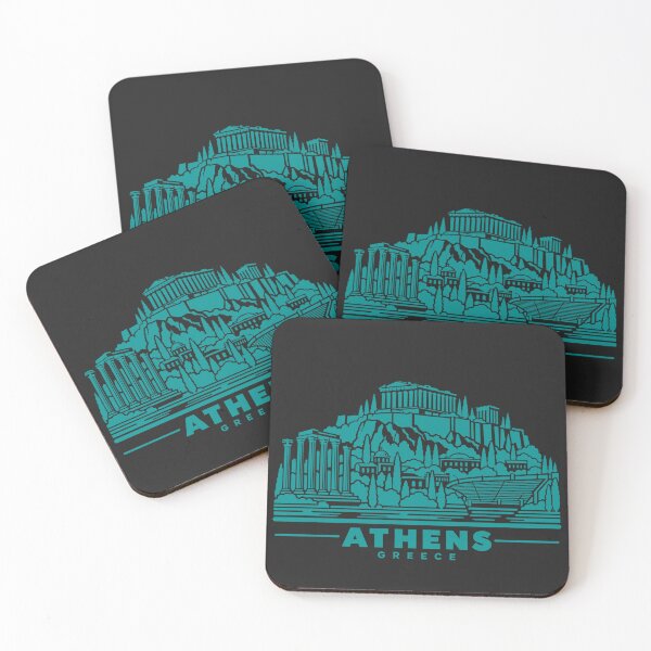 Item preview, Athens Greece Line Art Skyline Poster designed and sold by CMYKStudio.