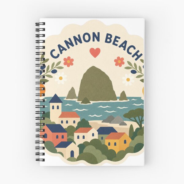 Item preview, Cannon Beach USA Travel Souvenir Modern Folk Art designed and sold by VisualArtsOasis.