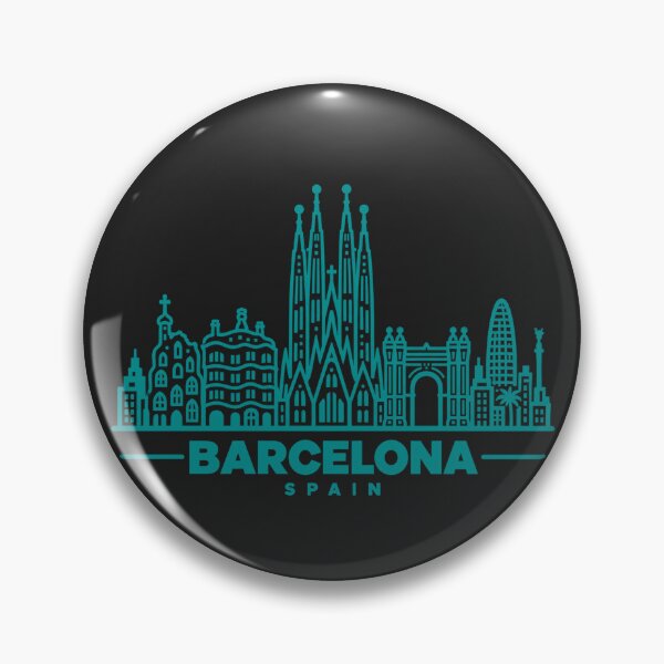 Item preview, Barcelona Spain Line Art Skyline Poster designed and sold by CMYKStudio.
