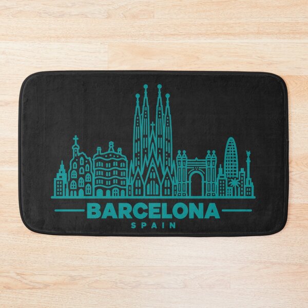 Item preview, Barcelona Spain Line Art Skyline Poster designed and sold by CMYKStudio.