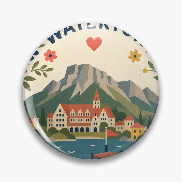Item preview, Waterton Canada Travel Souvenir Modern Folk Art designed and sold by VisualArtsOasis.