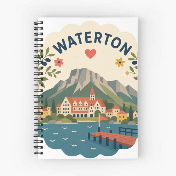Item preview, Waterton Canada Travel Souvenir Modern Folk Art designed and sold by VisualArtsOasis.