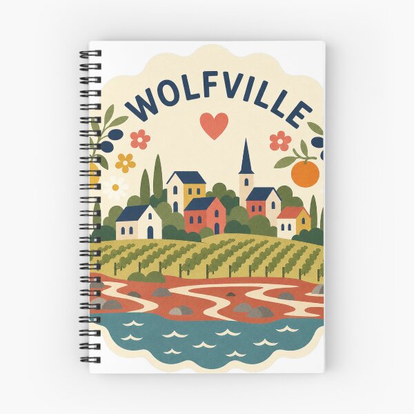 Item preview, Wolfville Canada Travel Souvenir Modern Folk Art designed and sold by VisualArtsOasis.