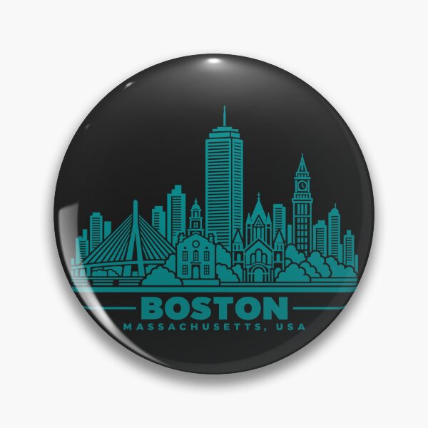 Item preview, Boston Massachusetts Line Art Skyline Poster designed and sold by CMYKStudio.